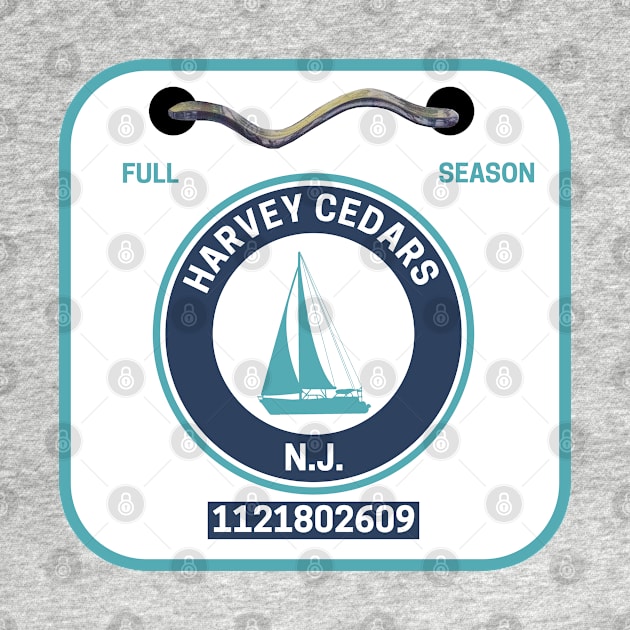 Harvey Cedars New Jersey Beach Badge by fearcity